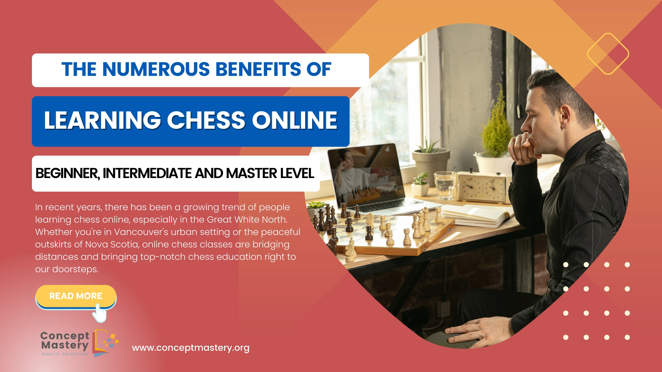 The Numerous Benefits of Learning Chess Online – Beginner, Intermediate and  Master Level - Concept Mastery